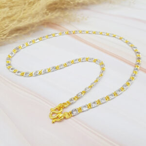 สร้อยคอทองชุบทองคำขาว