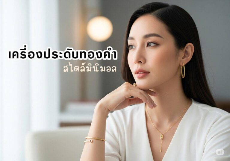 แฟชั่นเครื่องประดับทองคำสไตล์มินิมอล